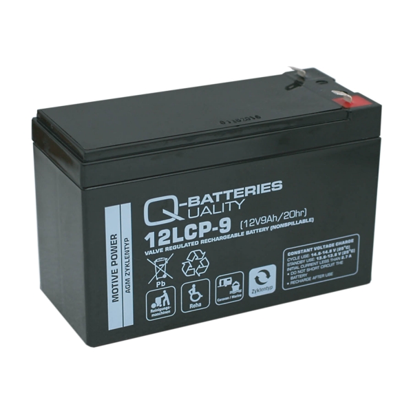 Q-Batteries Motive Power AGM Akku 12V/9Ah