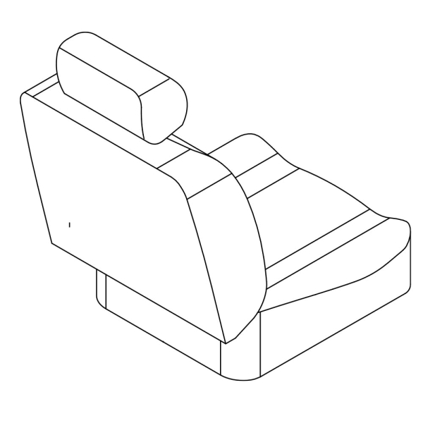 Invacare Standard-Sitz 22" mit weißen Doppelnähten (passend zu Comet, Orion) 