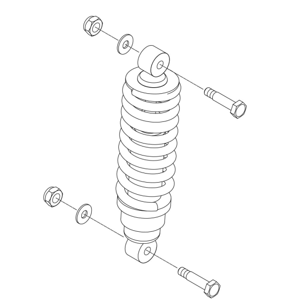 Stoßdämpfer hinten zentral Invacare Comet Pro / Alpine+