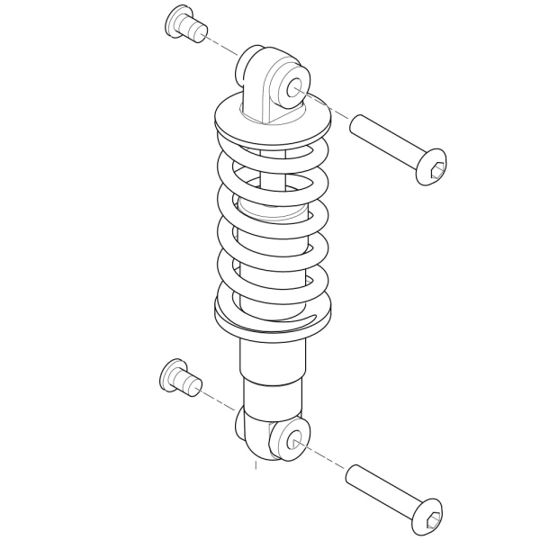 Stoßdämpfer hinten komplett (Orion Metro / Pro) 