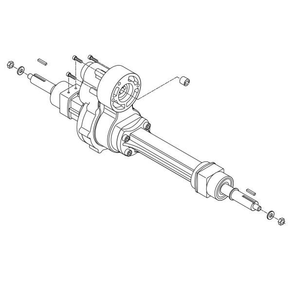 Hinterachse mit Differential (Comet Alpine+ / Ultra) 