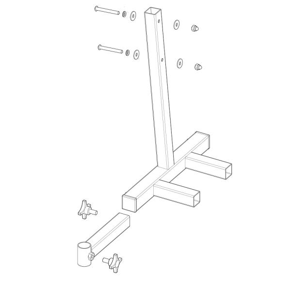 Invacare Halter für Transportbox, hinten