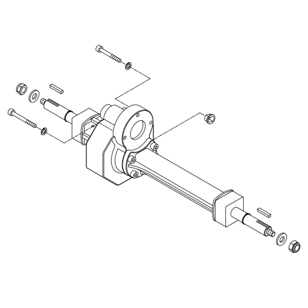 Invacare Hinterachse mit Differential 6 km/h & 10 km/h