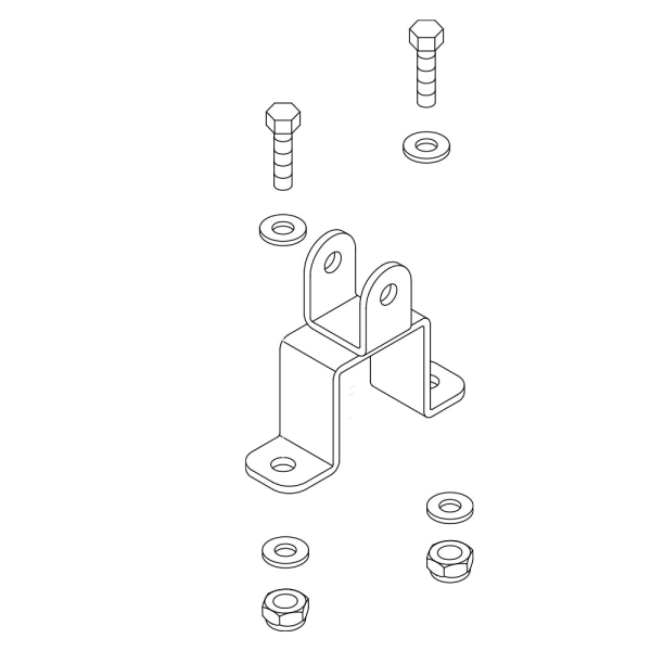 Montagebügel für Hinterachse/Differential, Set links + rechts (Comet) 