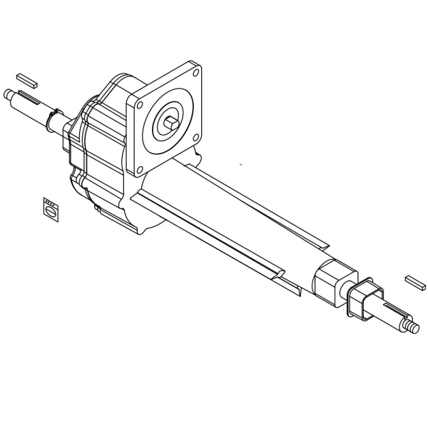  Hinterachse mit Differential 15 km/h (Comet)