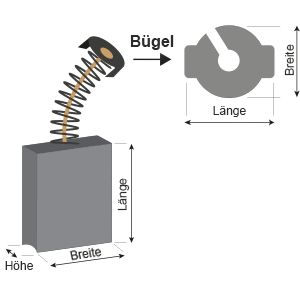 Motorkohle 7x11x17 mm