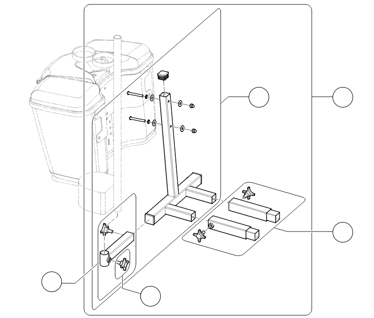 Halterung Transportbox hinten 