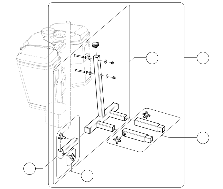 Halterung Transportbox hinten